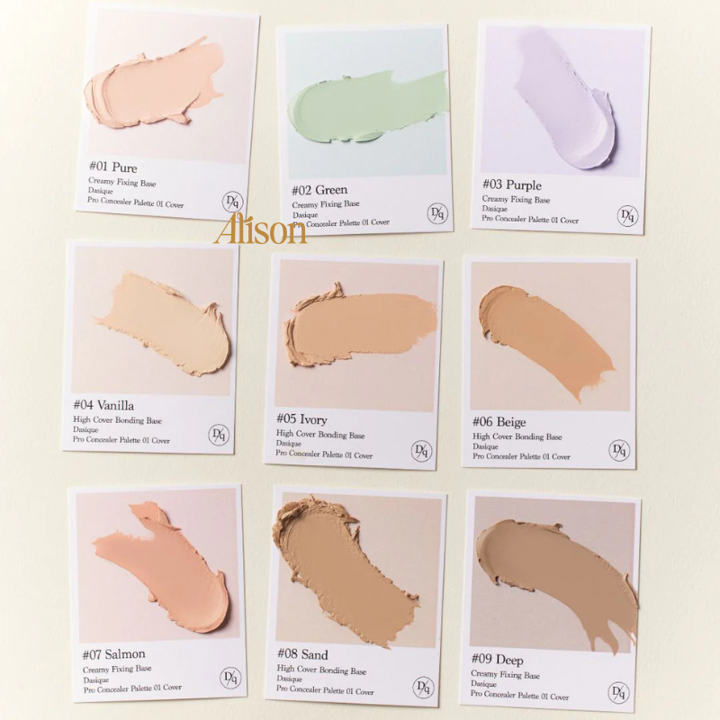 Dasique Pro Concealer Palette 01 Cover làm đều và sáng làn da không đều màu, xỉn màu, thâm mụn